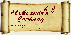 Aleksandra Čamprag vizit kartica